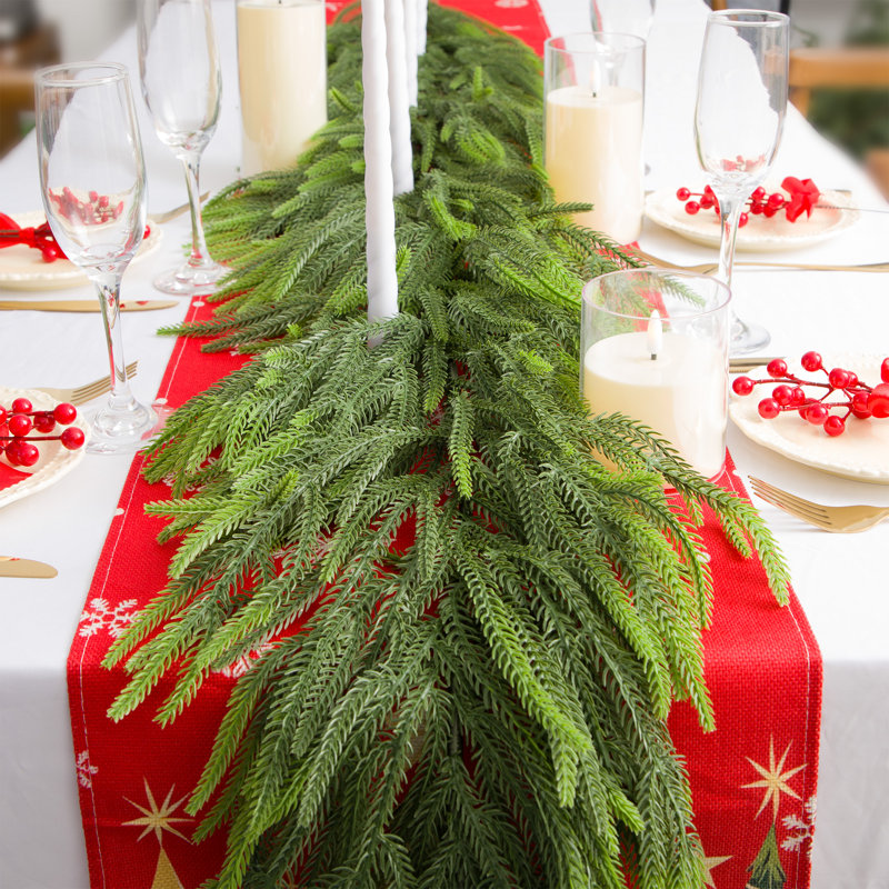 Guirlande de Noël artificielle 9 pi 10 po Norfolk, 9', Ensemble de 2