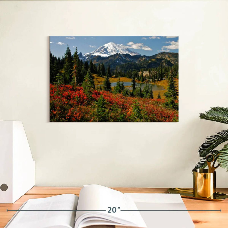 Alvord Mt. Rainier, teintes d'automne, H 8 po x l 12 po