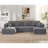 U Shape Modular Sectional Sofa-2025758759