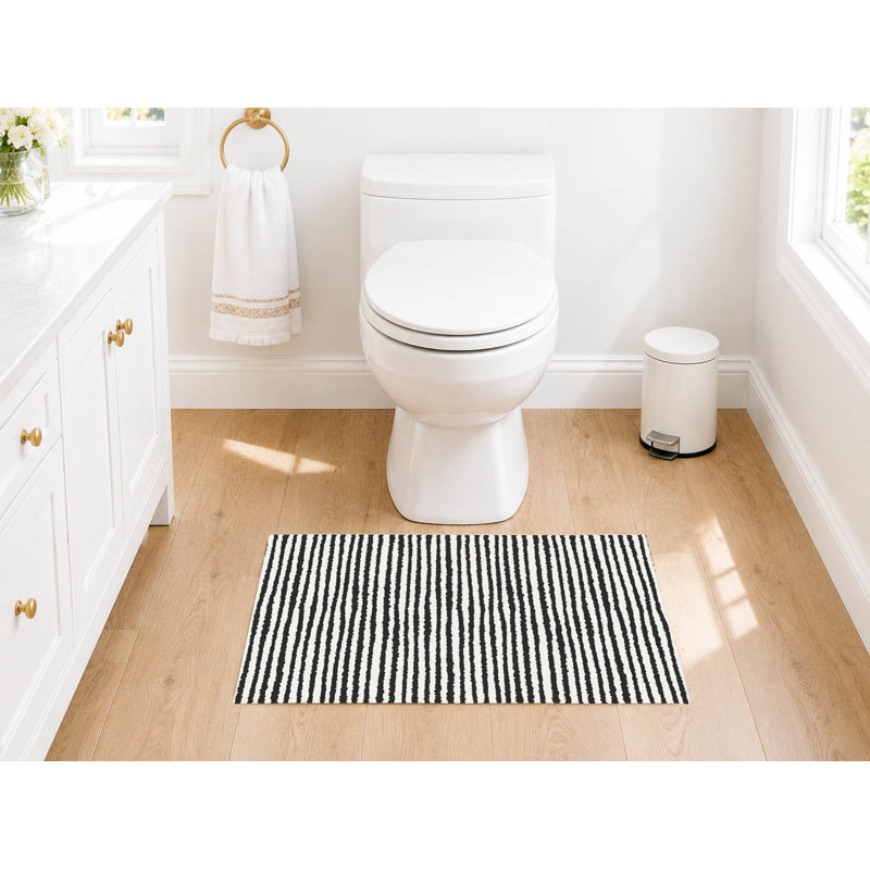 Tapis de toilette rectangulaire absorbant et antidérapant Long Gen