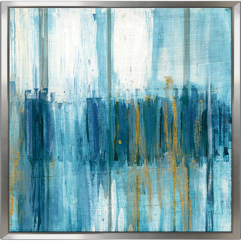 «Saturnia 2», reproduction de peinture acrylique sur toile, H 21,5 po x l 21,5 po x P 2 po, Cadre flottant argent