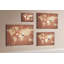 Wall Mounted bulletin board print decorative wall pin board for wall home office corkboard Map on brick wall