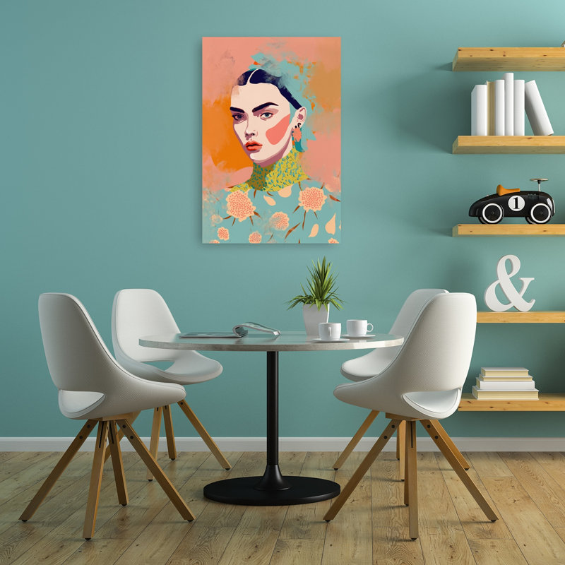 «Vivid Elegance Abstract Contemporary Modern Flower», reproduction d'art murale, H 36 po x l 24 po