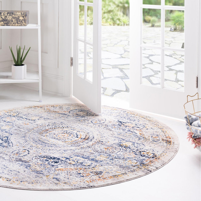 Oriental Indoor Rug, Round 3'7"