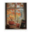«Cozy Fall Window» encadrée, estampe numérique, conception par Arlington Prints-973648340-973648343