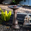 XBrand 23.43" Tiered Freestanding Classic Bird Bath Outdoor Water Fountain Resin with Auto Shut-Off Pump, Garden Decor for Patio, Yard & Lawn, Dark Brown-449157172
