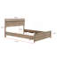 Mobilier de chambre à coucher rustique moderne en bois naturel 1pc