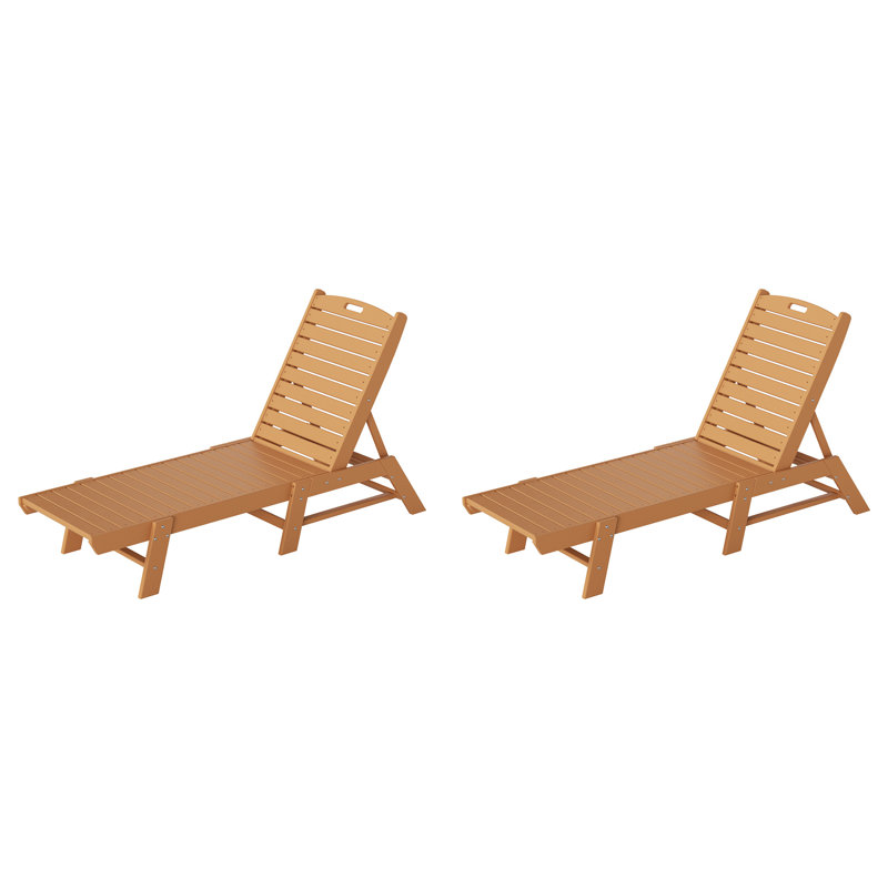 Chaise longue inclinable 78,2 po Laguna, Teck