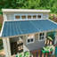 KidKraft Cozy Escape Two-Level Wooden Garden Playhouse with Slide, Kitchen and Rock Wall - Navy-126105957