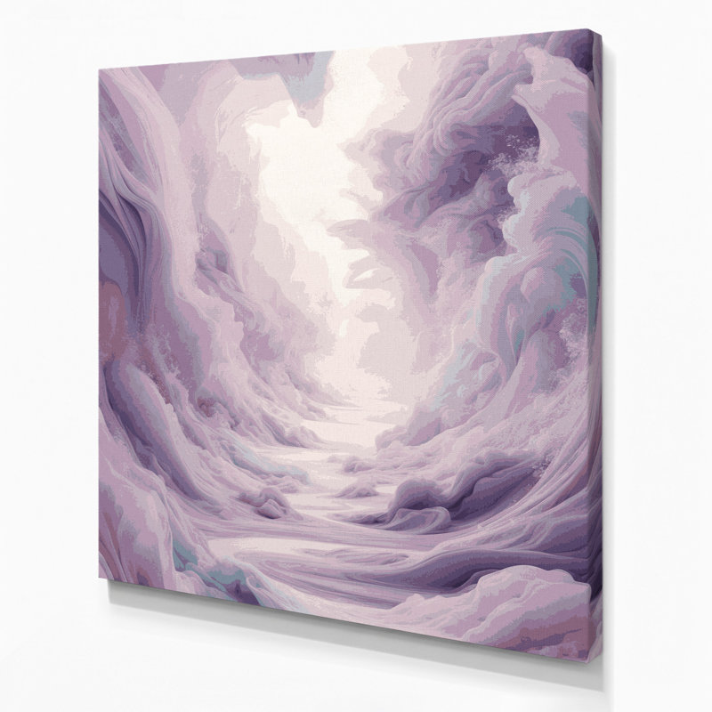 «Abstract Landscape 74», art mural sur toile beige, H 12 po x l 12 po