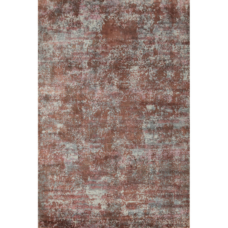 Tapis indien à motif abstrait All-Over 6 x 8