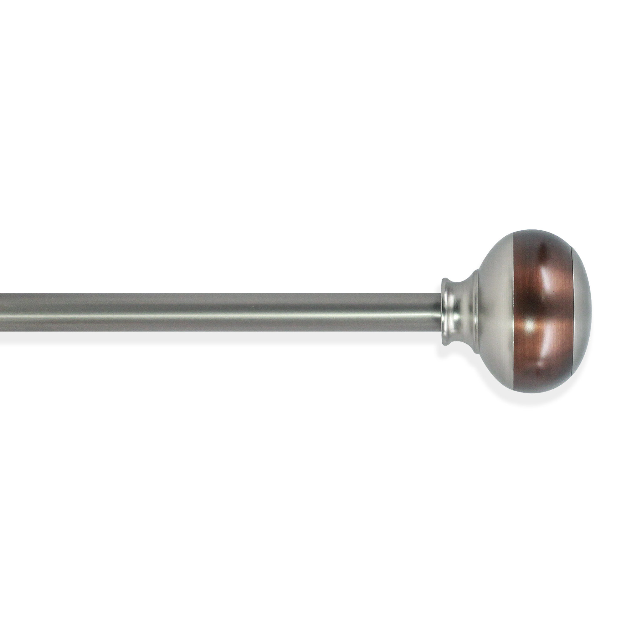 Two Tone Drapery Rods Charlton Home Decopolitan 2-Tone Pewter Knob 28-48