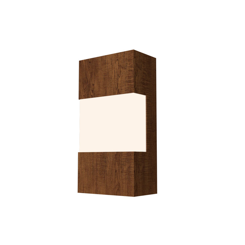 Imbuia Wood LED Wall Sconce with Integrated Light