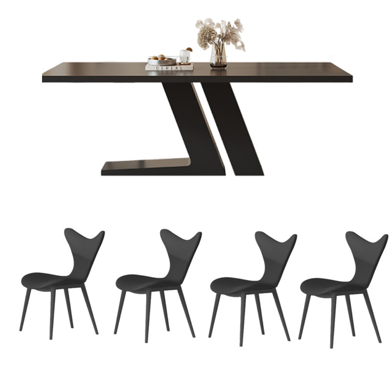 Simple and modern creative dining table, 29.53"H x 55.12"L x 31.5"W