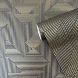 Zen Collection Cleopatra Geometric Textured Wallpaper Roll