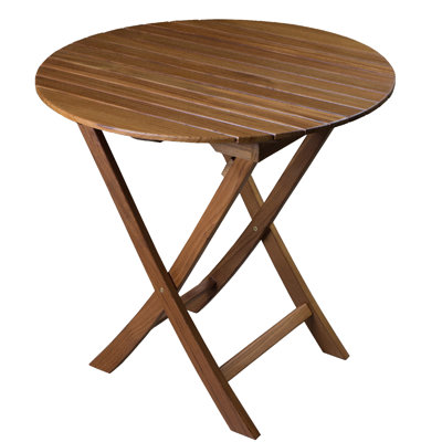 Rothsay Round Teak Folding Outdoor Bistro Table , 29.5'' in. W 29.5'' in. D