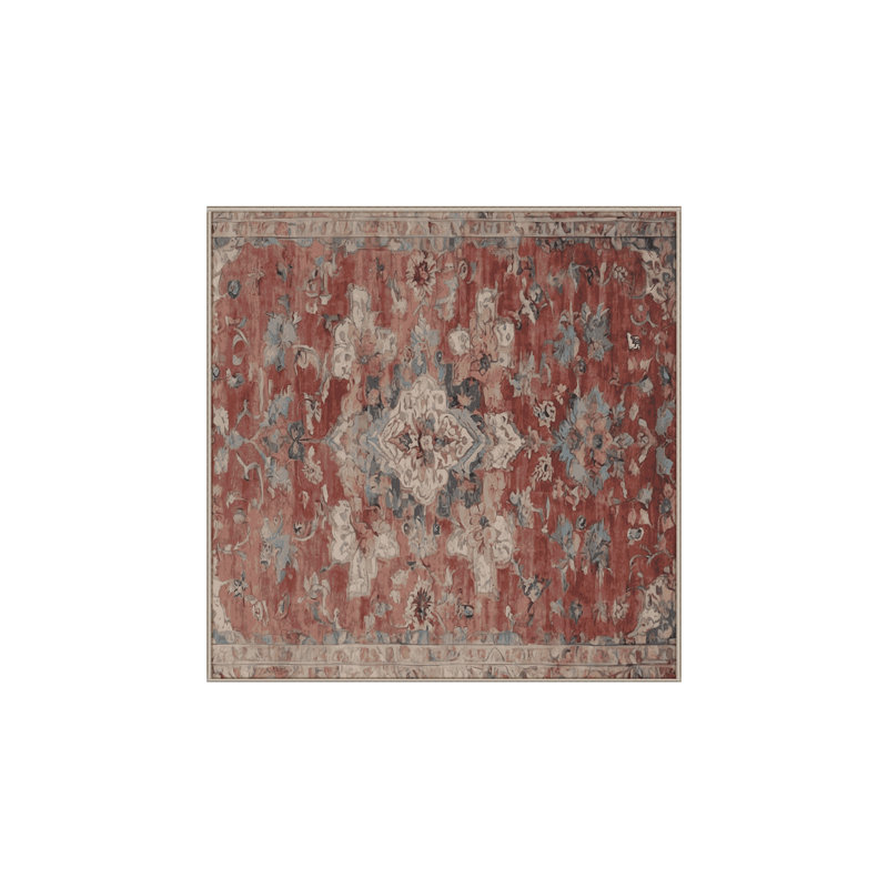 Tapis brun soyeux et moelleux, Carré 3 pi