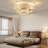 20" Double Layer Crystal Caged Ceiling Fan with Light Kit, Gold Finish, 7 Blades, Remote Control, Reversible DC Motor for Bedroom Dining Room