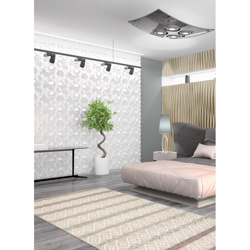 Tapis unique en laine nouvel âge Havrilka 5 pi x 8 pi 2 po Havrilka