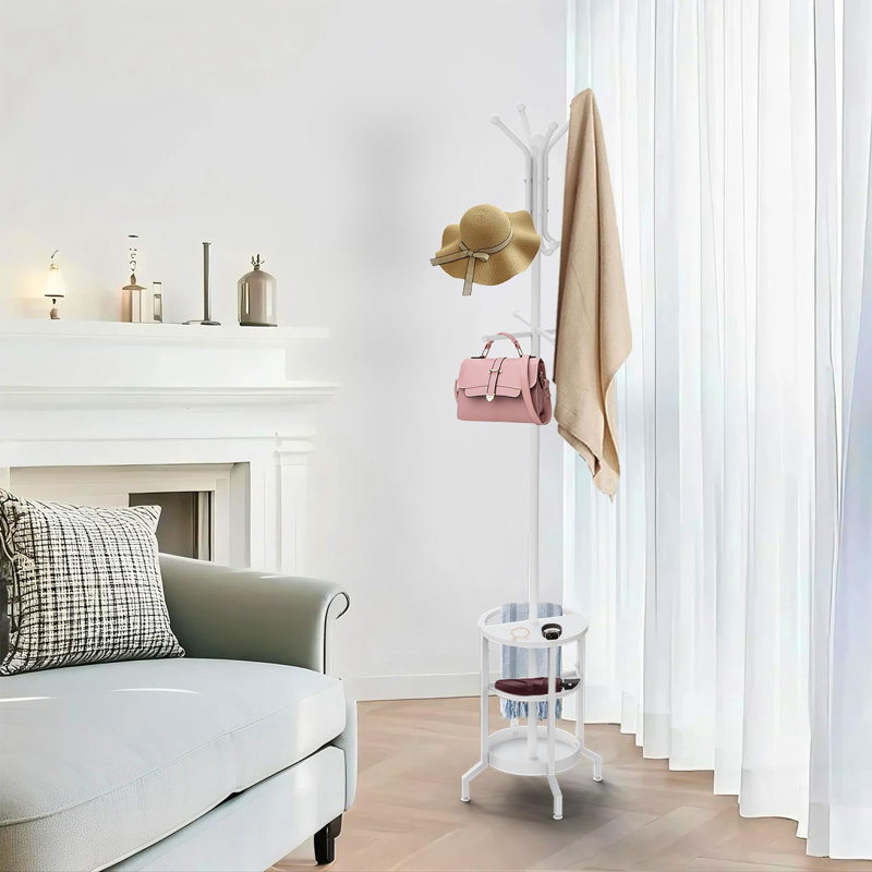 Portemanteau avec porte-parapluie, Blanc