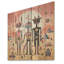 Statue psychédélique mexicaine I - fruits sur bois-984729468