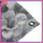 Tapisserie murale arrangement floral monochrome - décoration murale fleurs-662477648