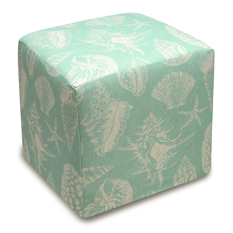 Upholstered Ottoman, Aqua