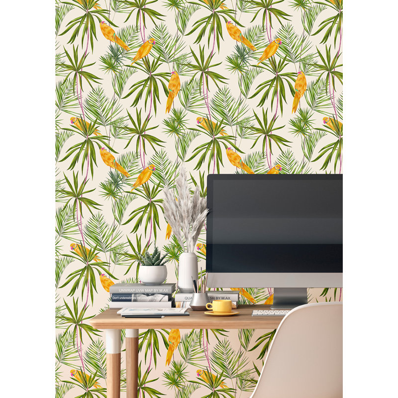 Rouleau de papier peint , Vert / Jaune