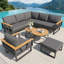 Modular Outdoor Sofa Set With Nesting Tables & 9 Cm Washable Cushions