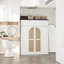 Armoire-penderie 8 portes de 180 cm de hauteur avec tringle et portes en rotin, blanche