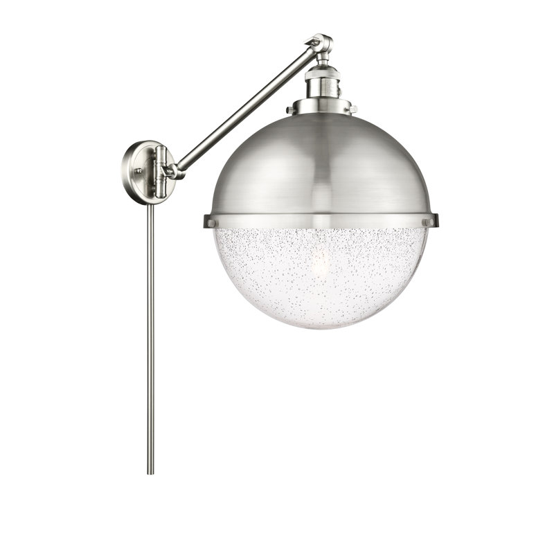 Shauna Swing Arm Sconce, 17.25" H x 12.88" W x 22.44" D, LED, Brushed Satin Nickel
