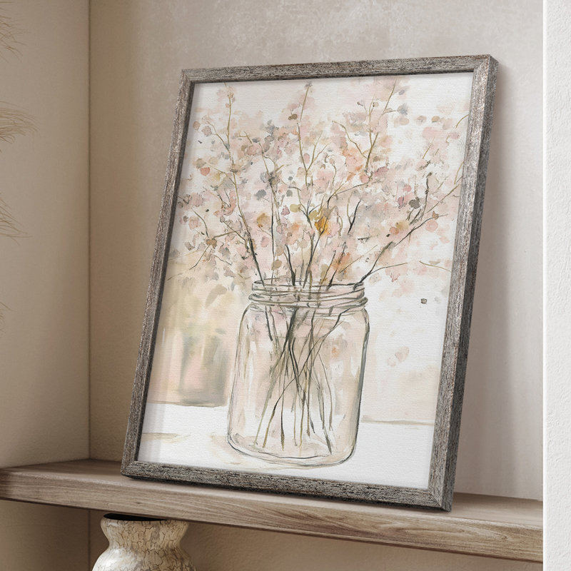 Reproduction encadrée FLORAL Series DLVII - bois massif, H 21 po x l 17 po