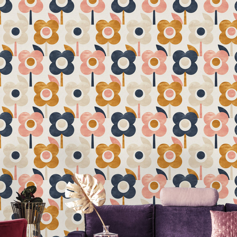 Rouleau de papier peint à peler et coller Piperton Flowers, L 16,67 po x l 25 po