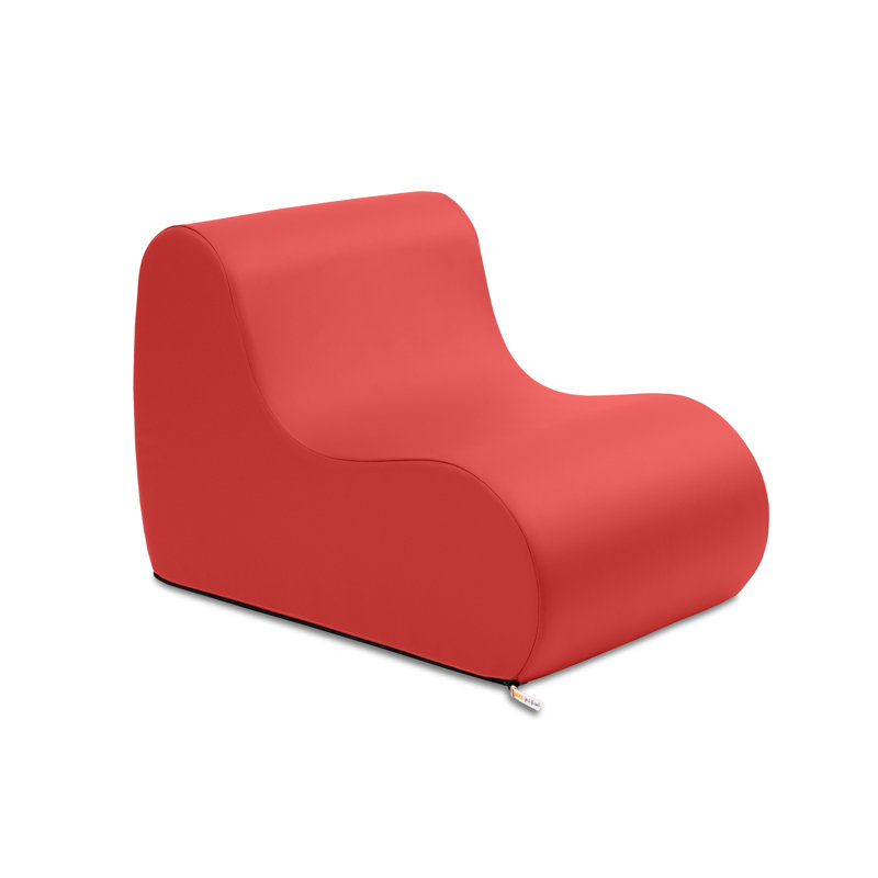 Midtown Classroom Chair - Soft Seating - 3 Sizes - Premium Vinyl Cover, Red, 20.5" H x 20" W x 29" D