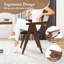 Ensemble de 4 chaises d'appoint modernes avec coussins de siège et dossier en sherpa Leathaire-844504733-844504734