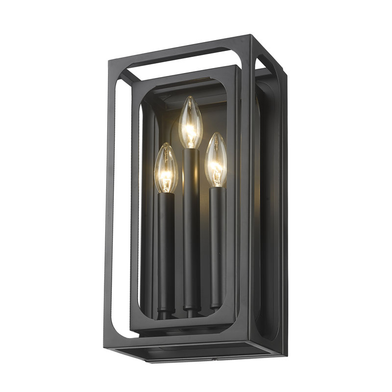 Piranavan Steel Candle Wall Light, Matte Black