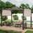 12 pi. L 10 pi. D Pergola en acier avec auvent