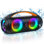 Haut-parleur portatif Bluetooth Puissant son de basse stéréo portatif Boombox Support Aux / Tf Card / Tws Haut-parleur extérieur sans fil pour plage, fête, camping