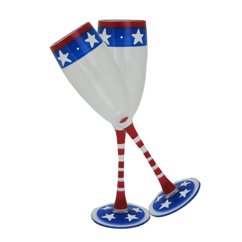Patriotic Champagne Flute 8.5 oz