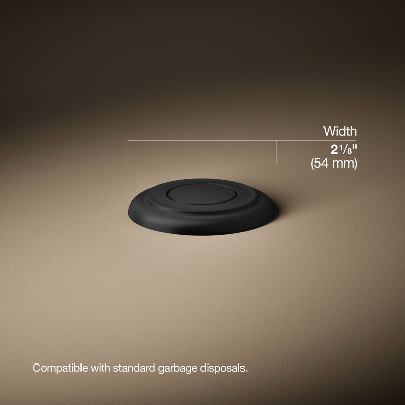 Bouton de l'interrupteur d'air de la poubelle, Noir mat