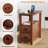 End Table with Charging Station, Nightstand Bedside Table with 2 Drawers for Living Room, Bedroom, Walnut-466981126