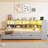 Twin XL To King Daybed With 2 Storage Drawers, Storage Cabinets, LED Light And USB Ports-1675185761