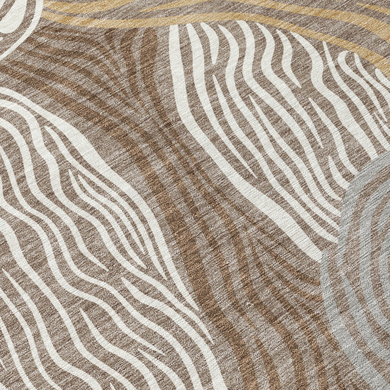 Tapis intérieur / extérieur lavable à la machine Chantille ACN2603, Taupe, 10 pi x 14 pi