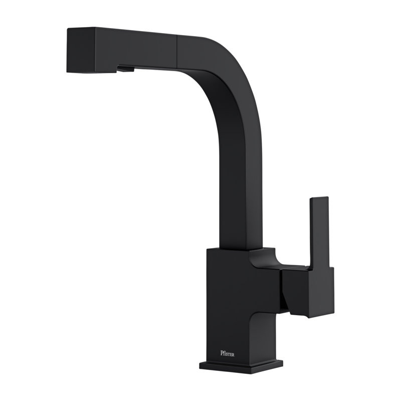 Robinet de cuisine à poignée simple Arkitek, Noir mat