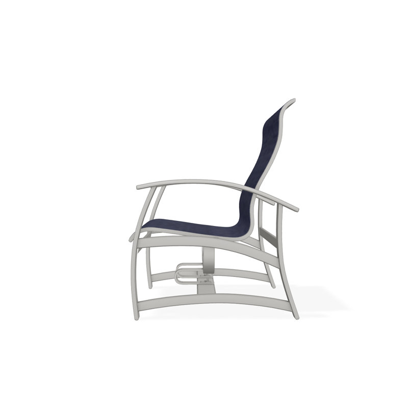 Belle Isle Outdoor Lounge Chair, Snow, White 6D Sunbrella®