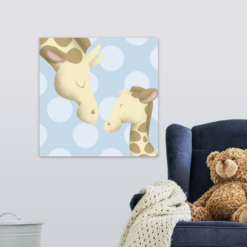 Giraffe maman et baby art Carrickfergus, Toile, H 20 po x l 20 po x P 1,25 po