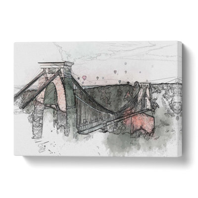 Clifton Suspension Bridge In Bristol - Wrapped Canvas Print