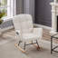 Fauteuil berçant crème blanc Teddy