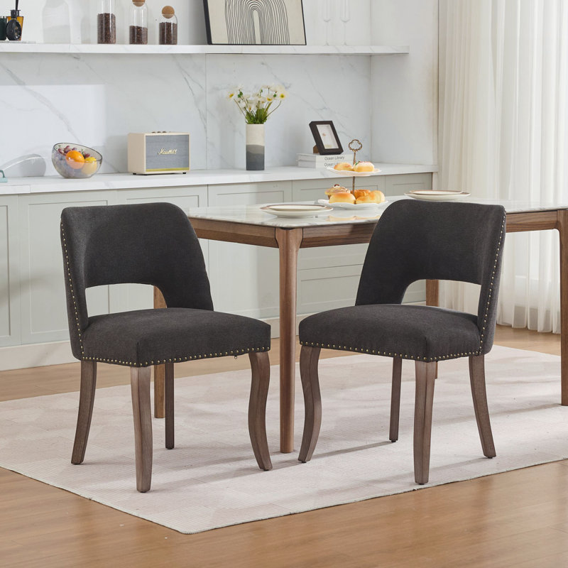 Ensemble de 2 chaises en bois, Noir