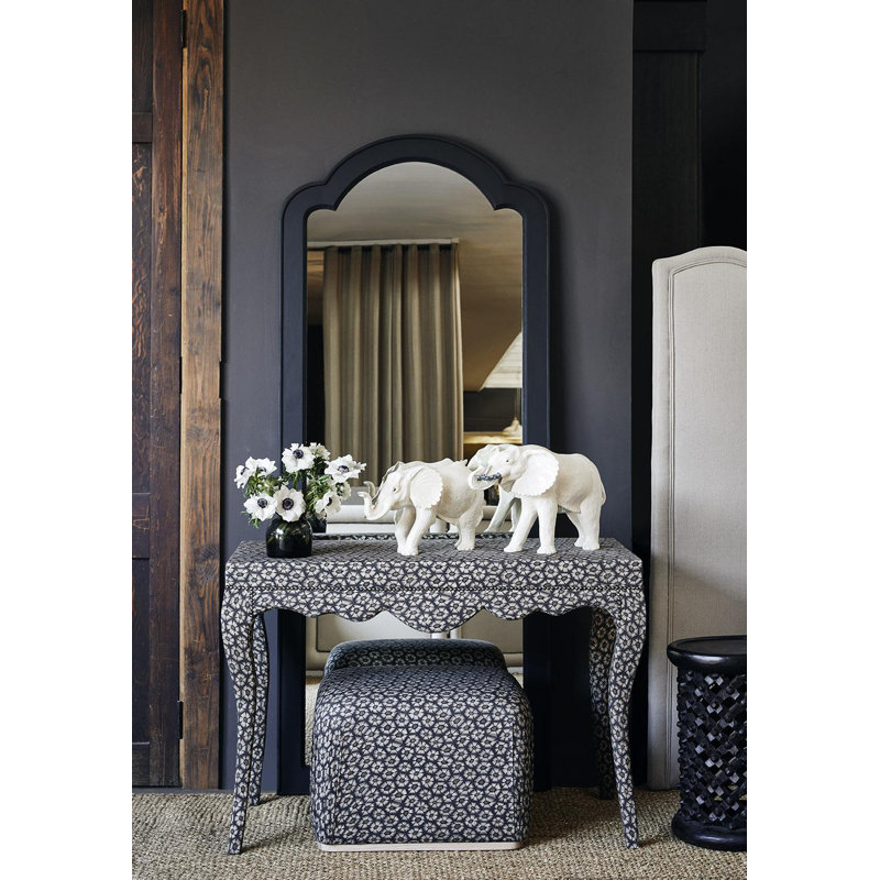 Linen Fabric Ottoman, Safari Spot Gold